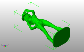 性感女牛仔斜视图