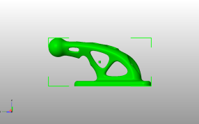 中空衣服挂钩侧视图
