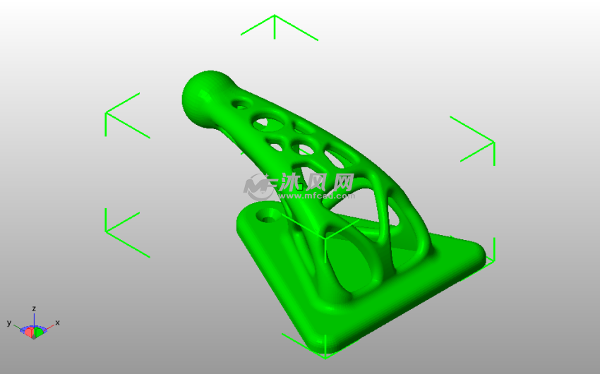 中空衣服挂钩斜视图