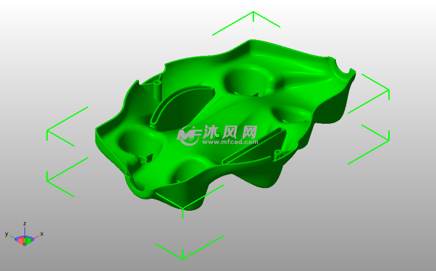  注塑模具部件斜视图