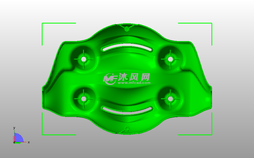  注塑模具部件底视图