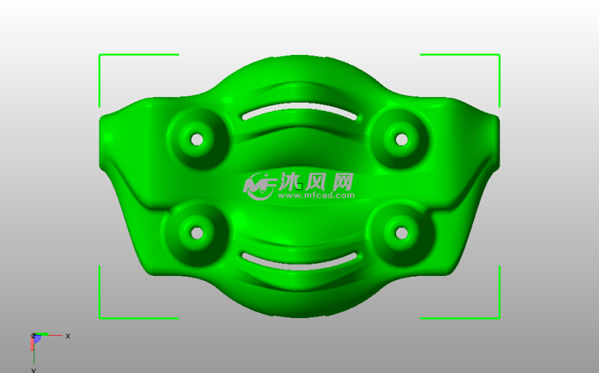  注塑模具部件俯视图