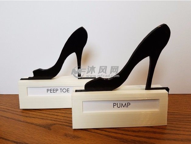 高跟鞋展示架侧视图