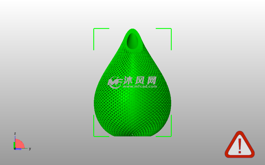 菱形北欧风花瓶主视图