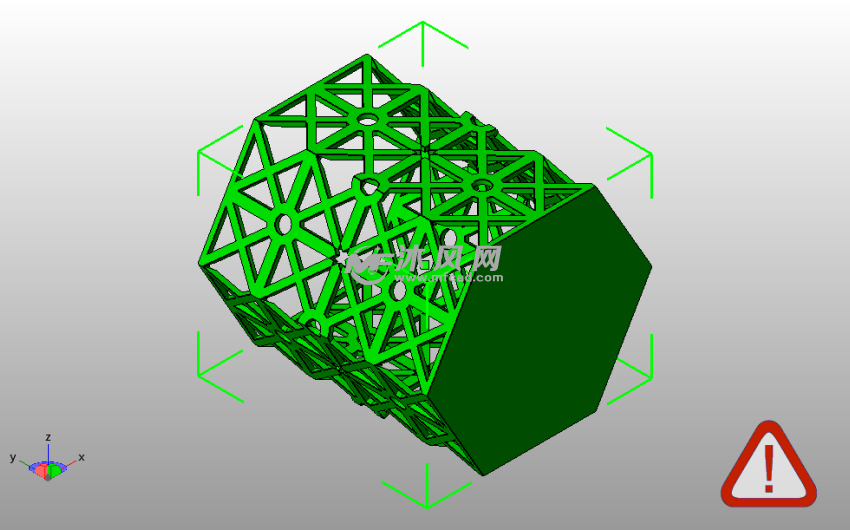 镂空灯罩模型斜视图