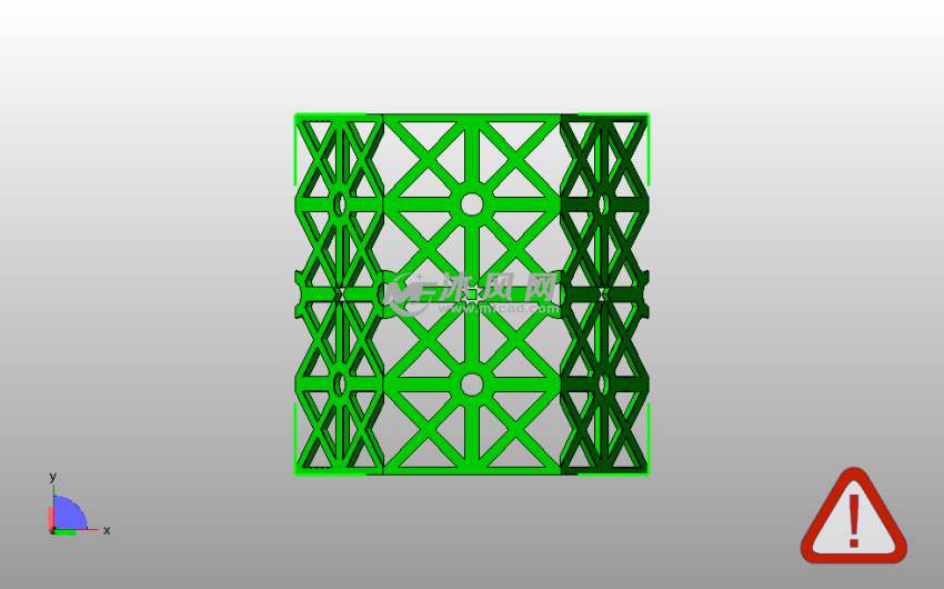 镂空灯罩模型主视图