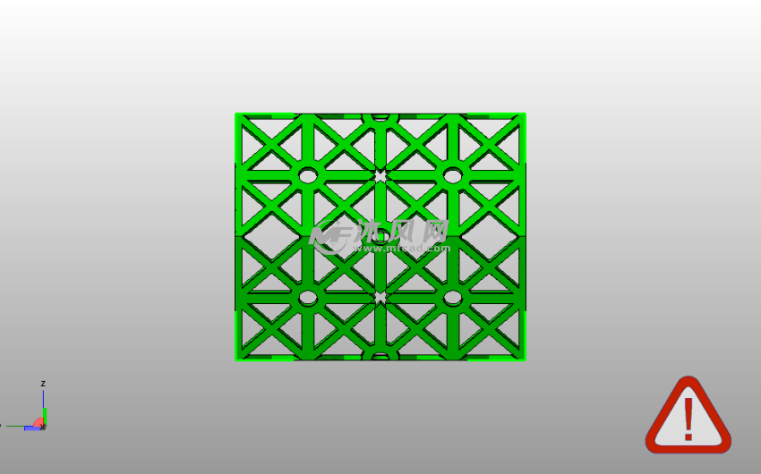 镂空灯罩模型侧视图