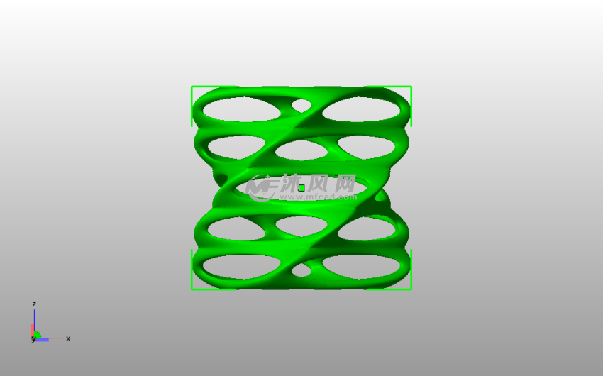 螺旋镂空烛灯罩主视图