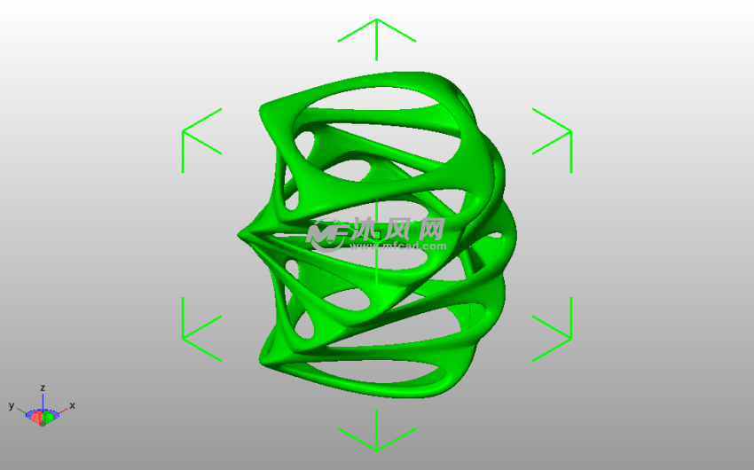 螺旋镂空烛灯罩斜视图