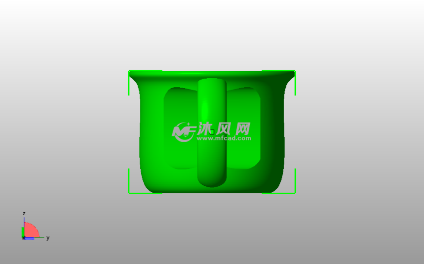 胖水杯模型主视图