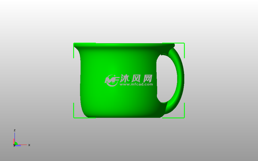 胖水杯模型侧视图