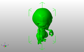 外星人模型斜视图