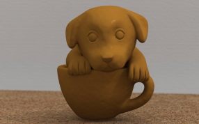 碗中的小狗效果图