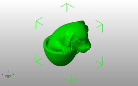 碗中的小狗斜视图