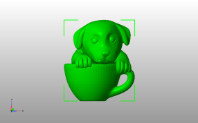 碗中的小狗主视图