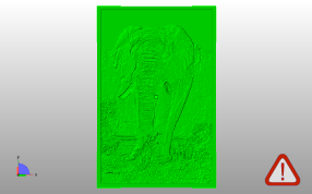 大象浮雕主视图