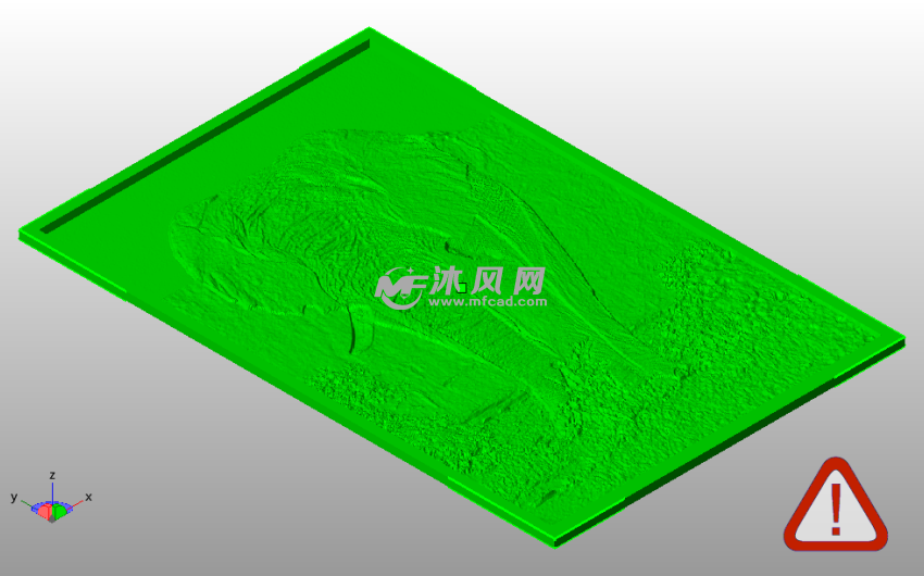 大象浮雕斜视图