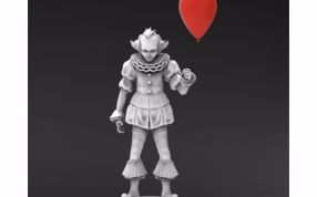 小丑人物雕像效果图