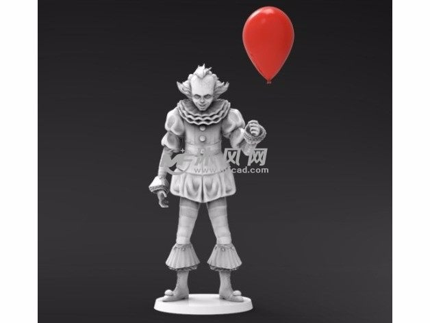 小丑人物雕像效果图