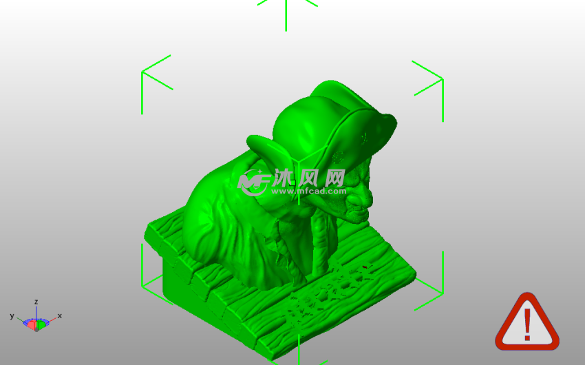 海盗半身像斜视图