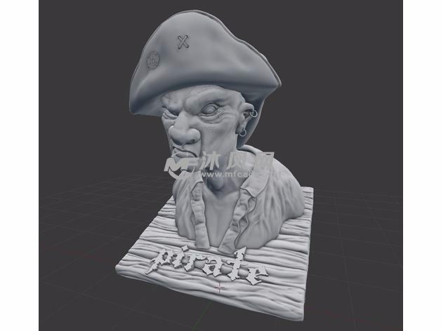 海盗半身像效果图