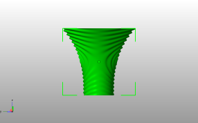 水纹下粗圆形花瓶主视图
