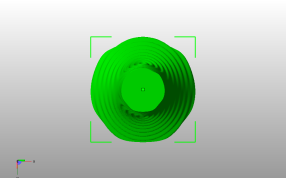 水纹下粗圆形花瓶俯视图