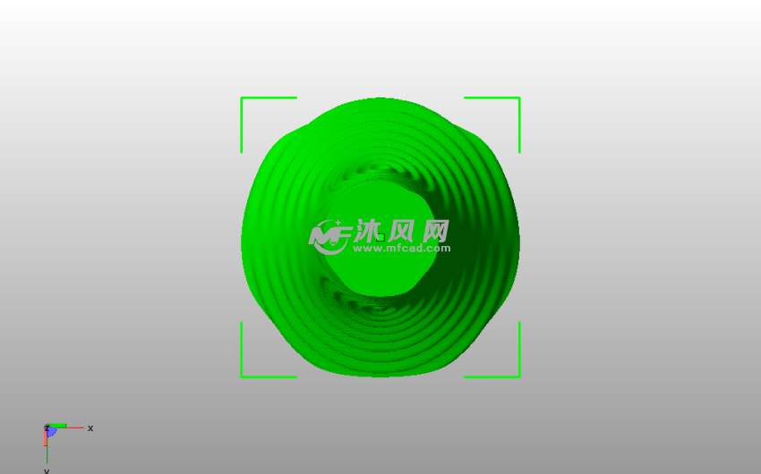 水纹下粗圆形花瓶俯视图