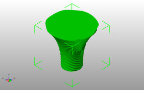 水纹下粗圆形花瓶斜视图
