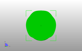 水纹下粗圆形花瓶底视图