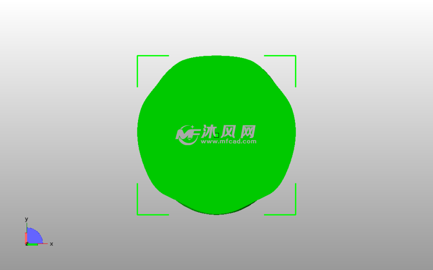 水纹下粗圆形花瓶底视图