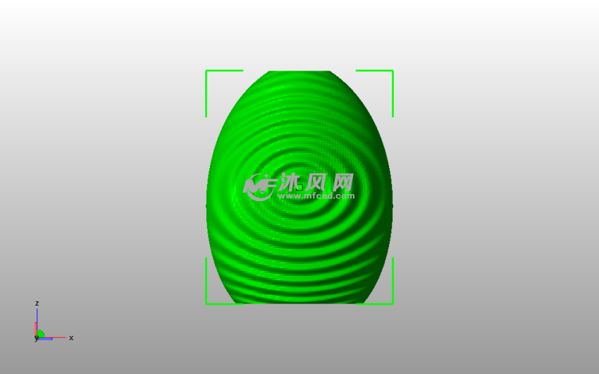 水纹胖墩花瓶主视图