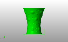 泡泡圆底花瓶主视图