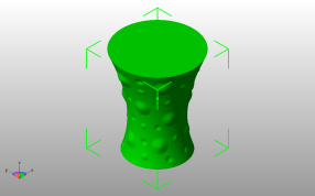 泡泡圆底花瓶斜视图