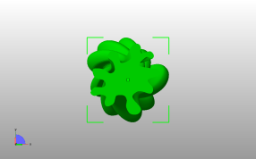  扭曲螺旋多边形花瓶俯视图