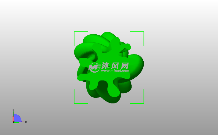  扭曲螺旋多边形花瓶俯视图