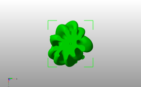  扭曲螺旋多边形花瓶底视图