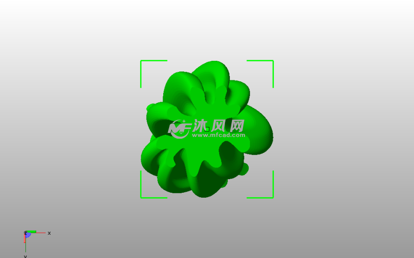  扭曲螺旋多边形花瓶底视图