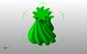  扭曲螺旋多边形花瓶斜视图