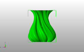  扭曲螺旋多边形花瓶主视图