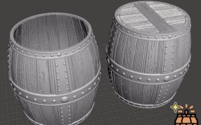 木水桶笔筒效果图