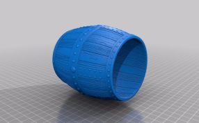 木水桶笔筒模型图