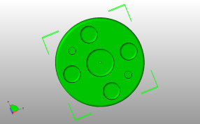 牙刷架模型底主视图