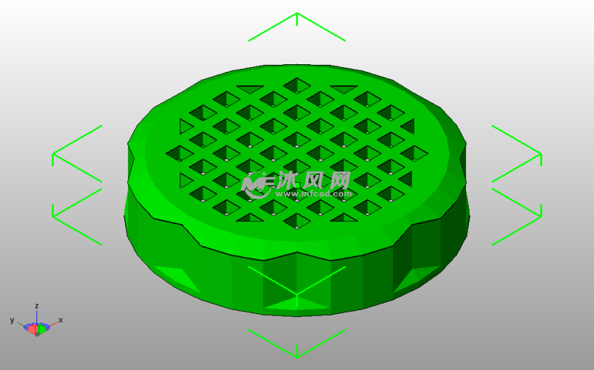 镂空料粒容器瓶盖