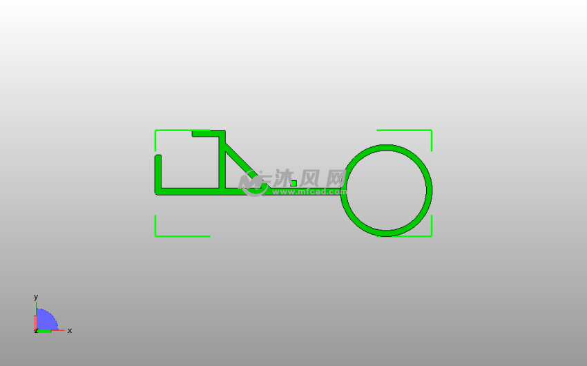 厨房卷纸架俯视图