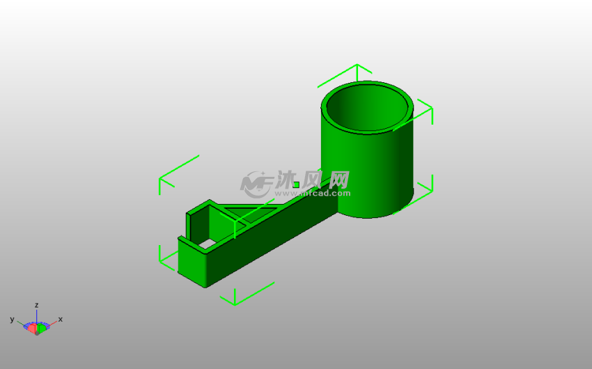 厨房卷纸架斜视图