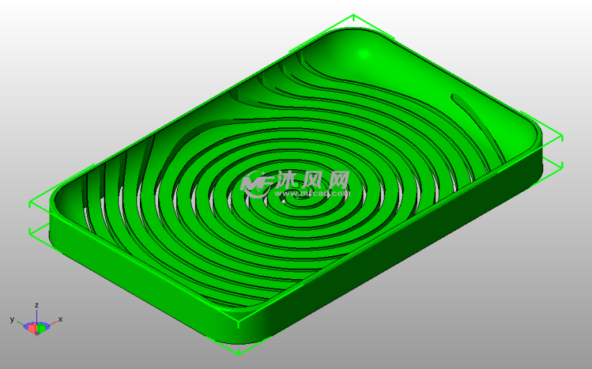 螺旋底肥皂盒露盖斜视图
