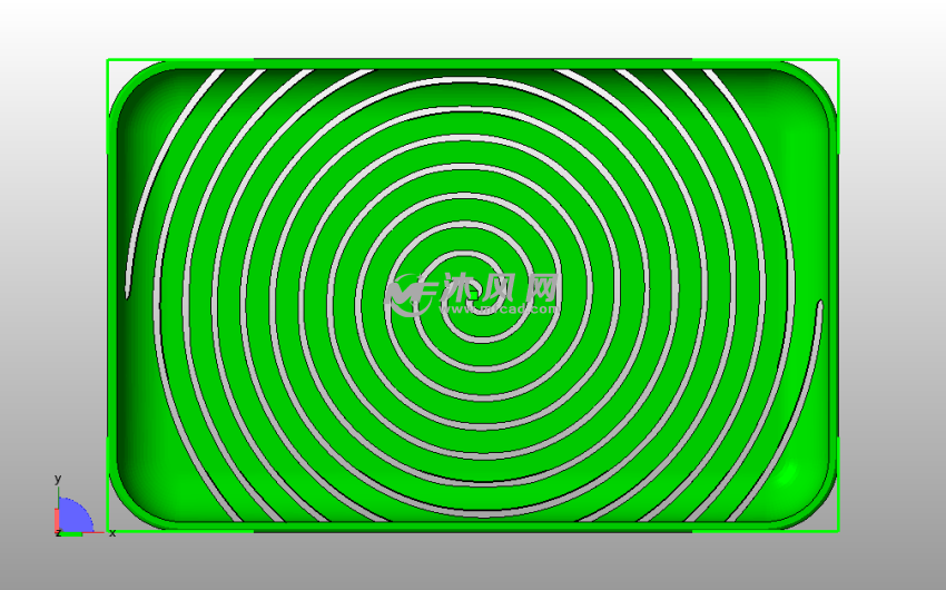 螺旋底肥皂盒露盖俯视图