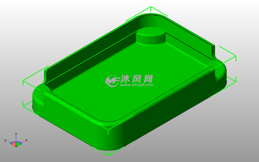 螺旋底肥皂盒底斜视图