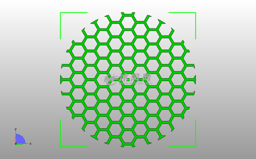 水杯杯垫模型格栅俯视图